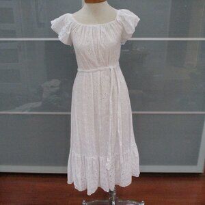 Eberjey Flutter Sleeve Eyelet Midi Dress